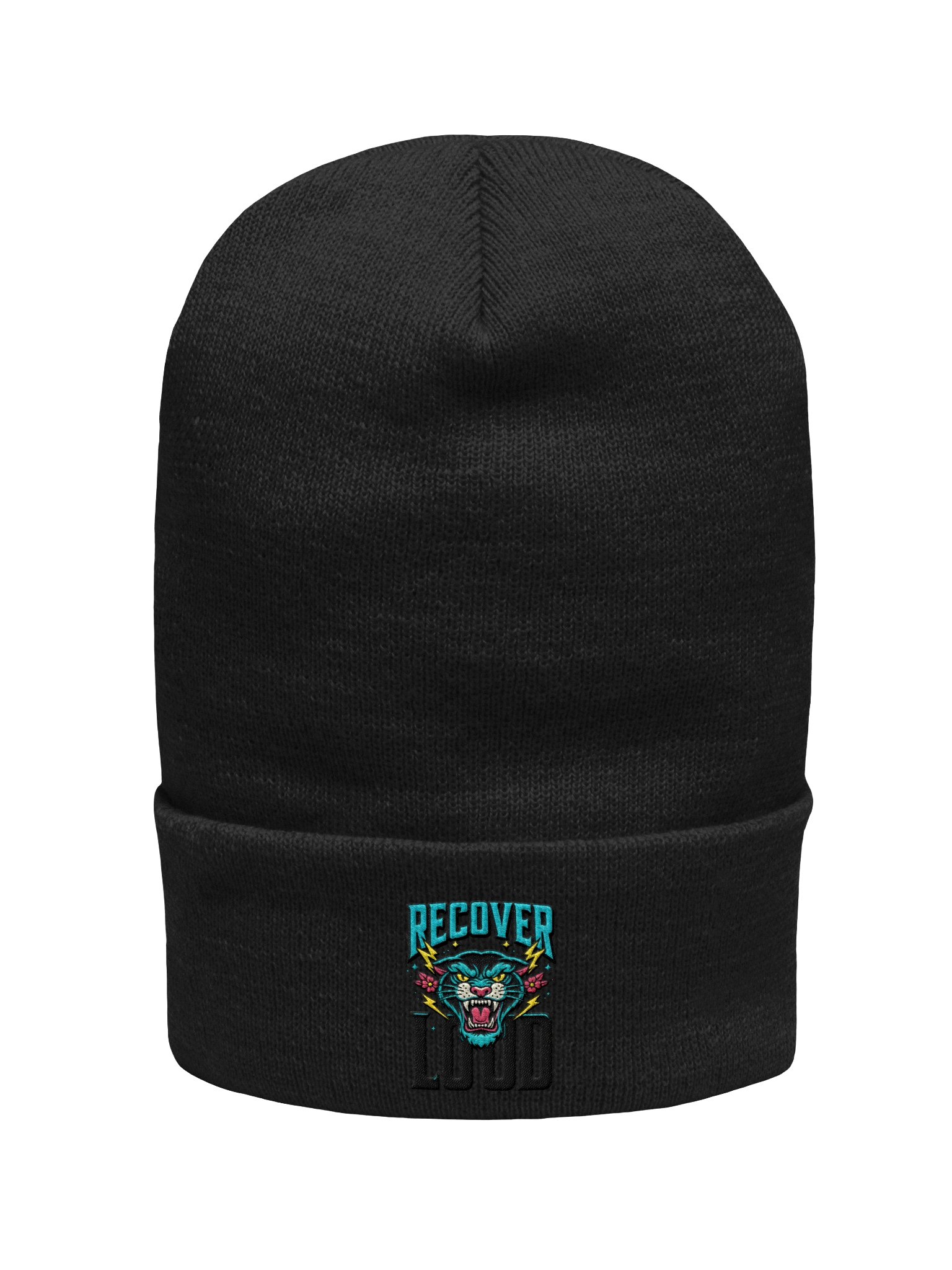 Recover Neon Big Cat Cuffed Beanie product image (4)
