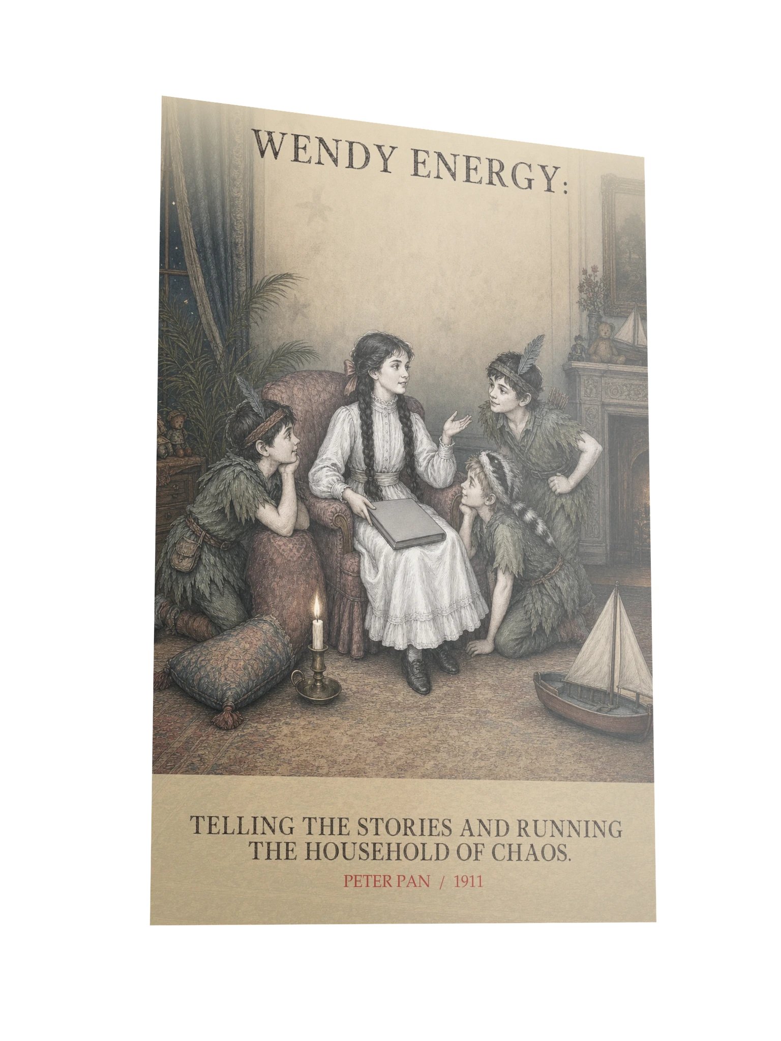 Wendy Energy Telling Stories Running Household Chaos -- Peter Pan Art Print product image (10)