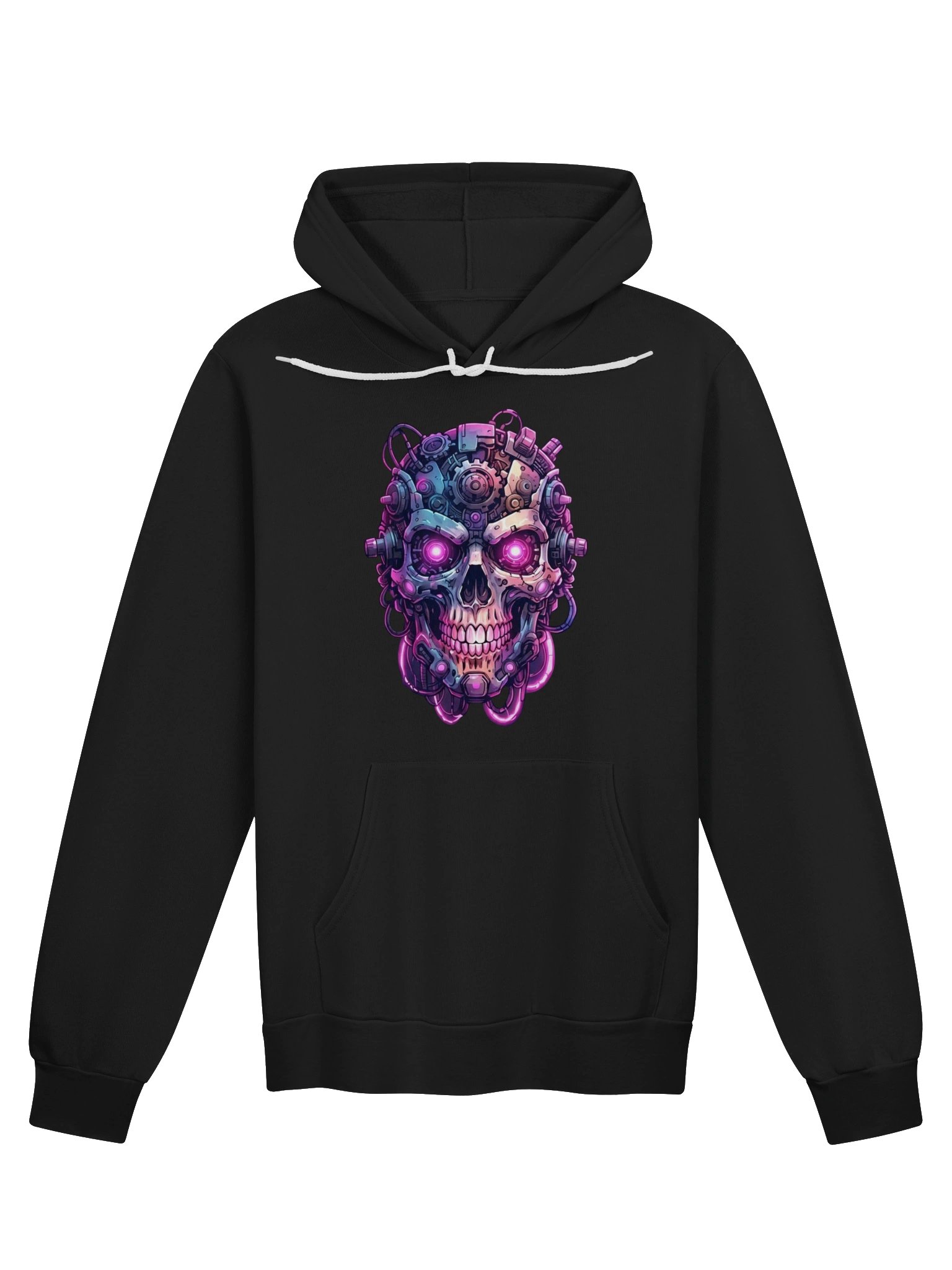 Neon Mechanical Skull Hoodie product image (1)
