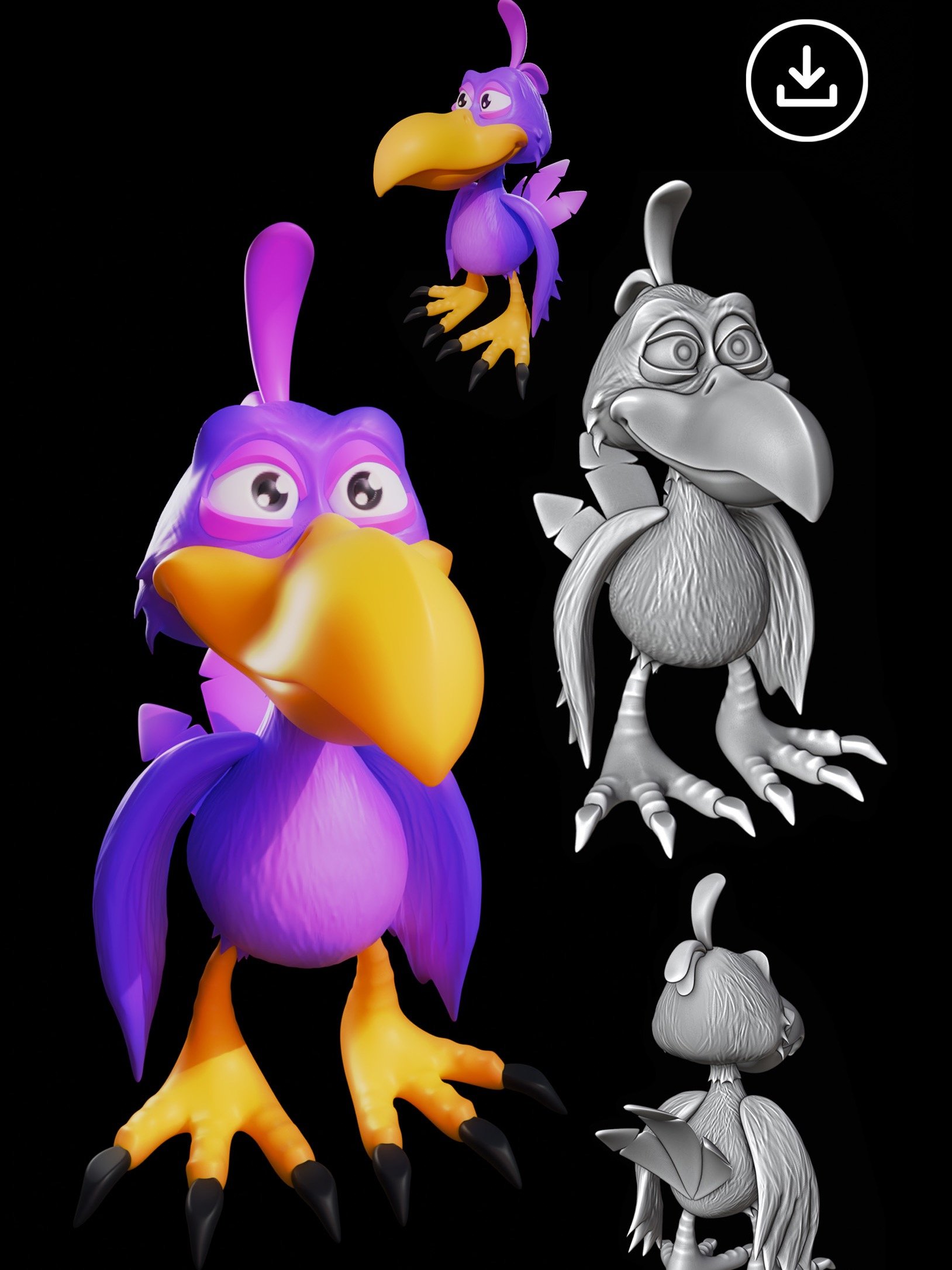 Cartoon Bird zBrush Tutorial product image (1)