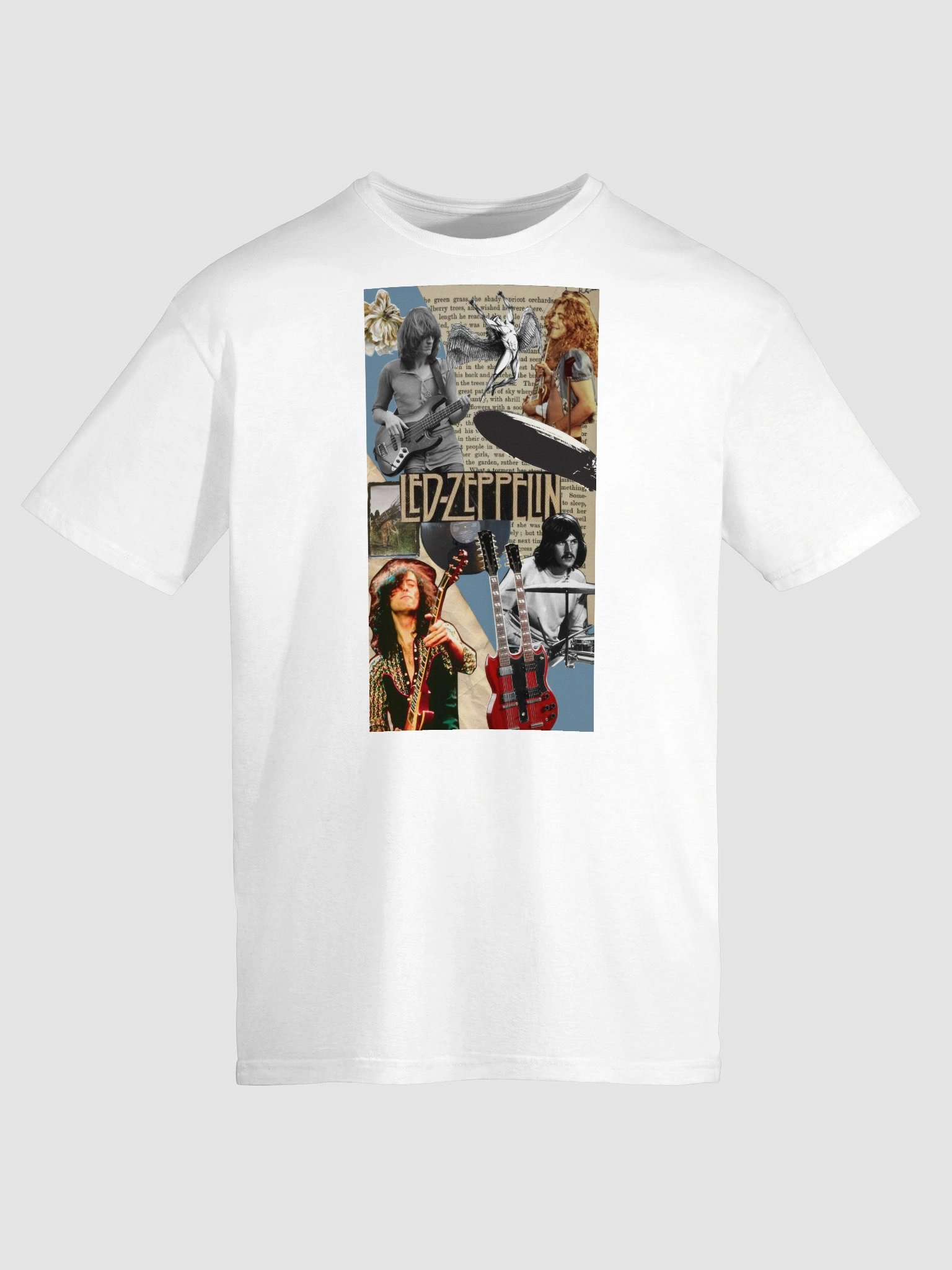 Led Zeppelin T-Shirt | Vintage Rock Collage Graphic Tee | Classic Rock Band Shirt product image (6)