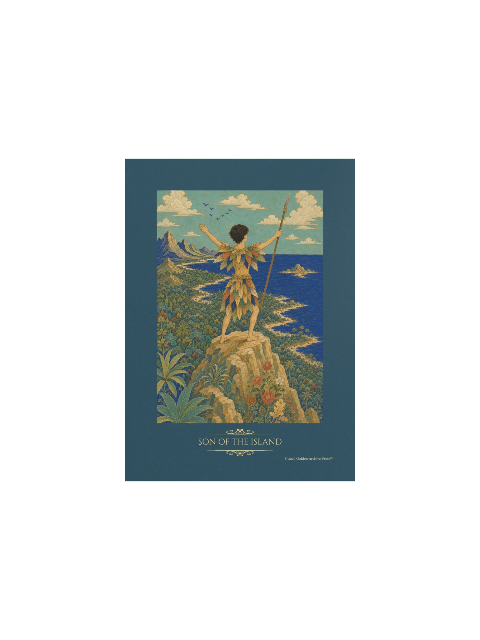 Son of the Island — Miniature Art Print (Child and Sea) product image (1)