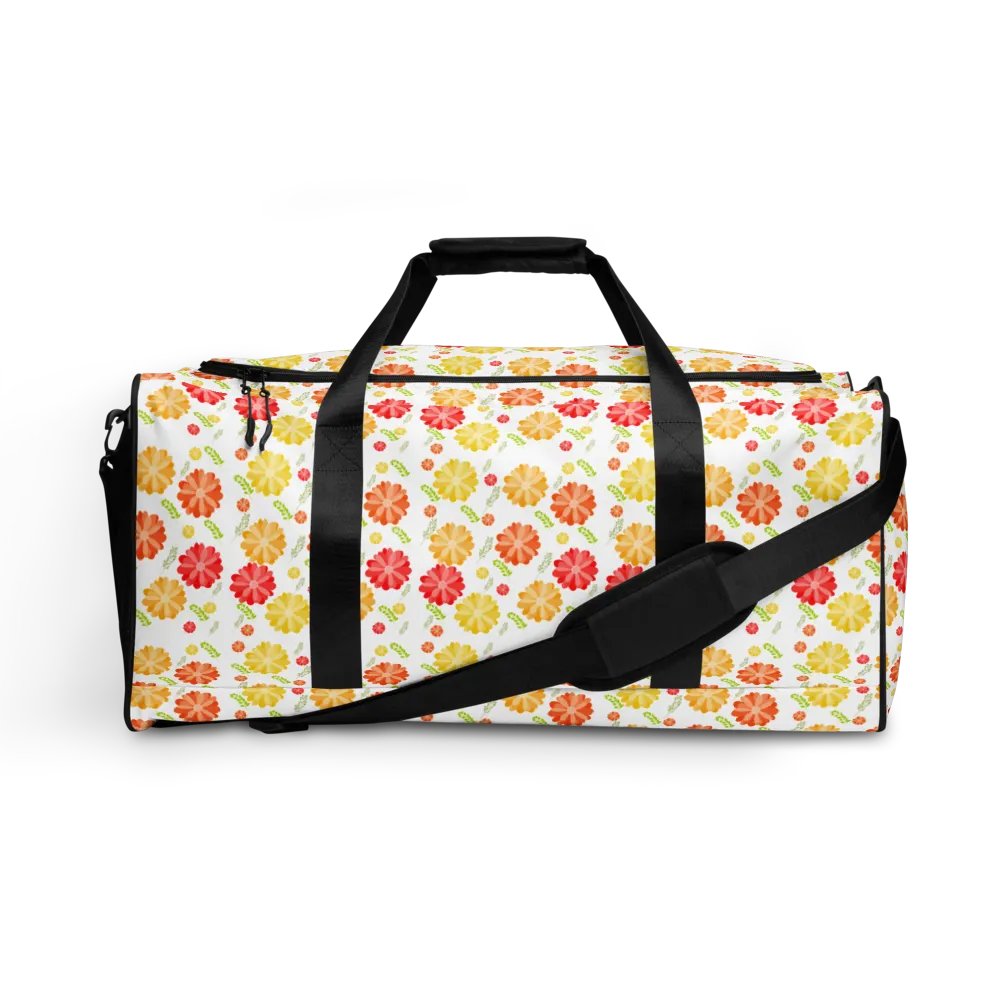 Orange Floral Large Holdall Bag product image (4)