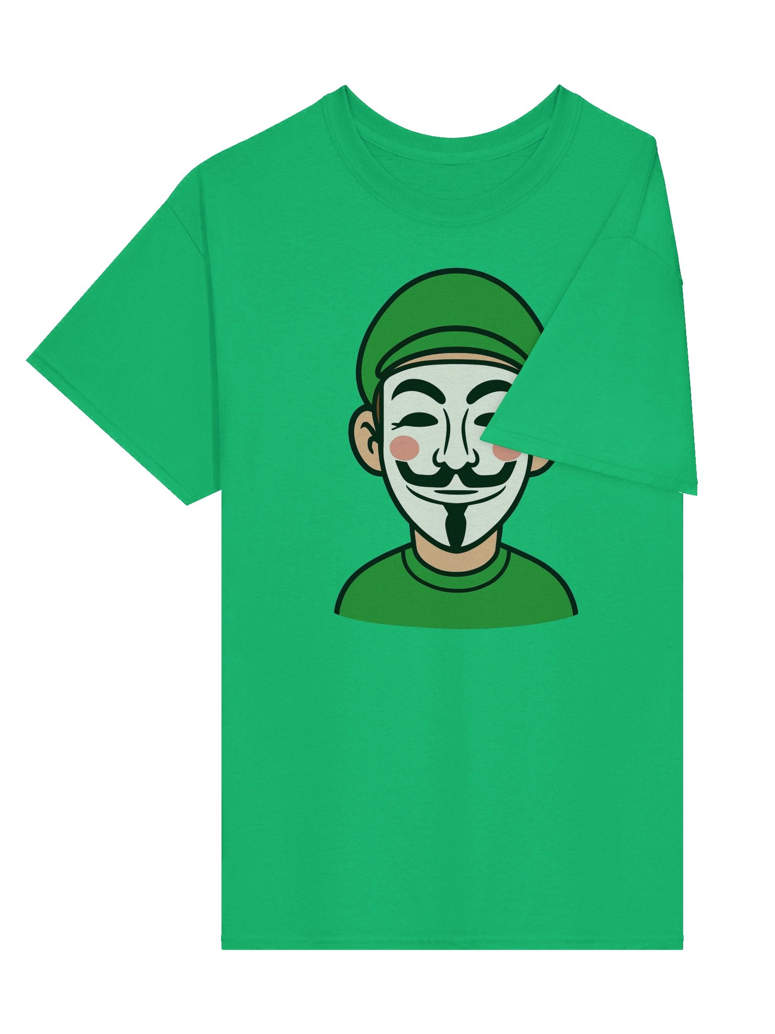 Masked Green Shirt and Hat Man Tee product image (11)