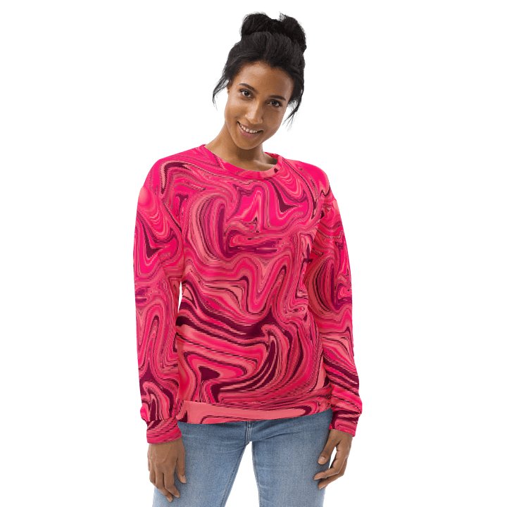Sweatshirt - Shades of Magenta Pink Digital Fluid Art product image (1)