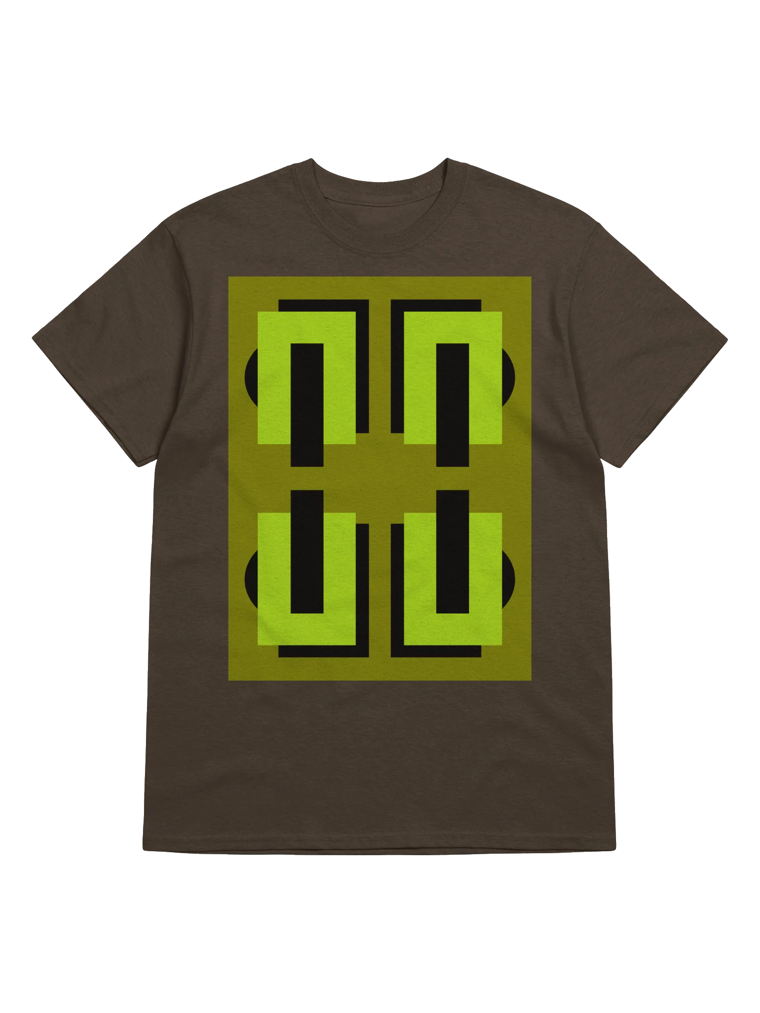 Geometric Green Grid T-Shirt product image (5)