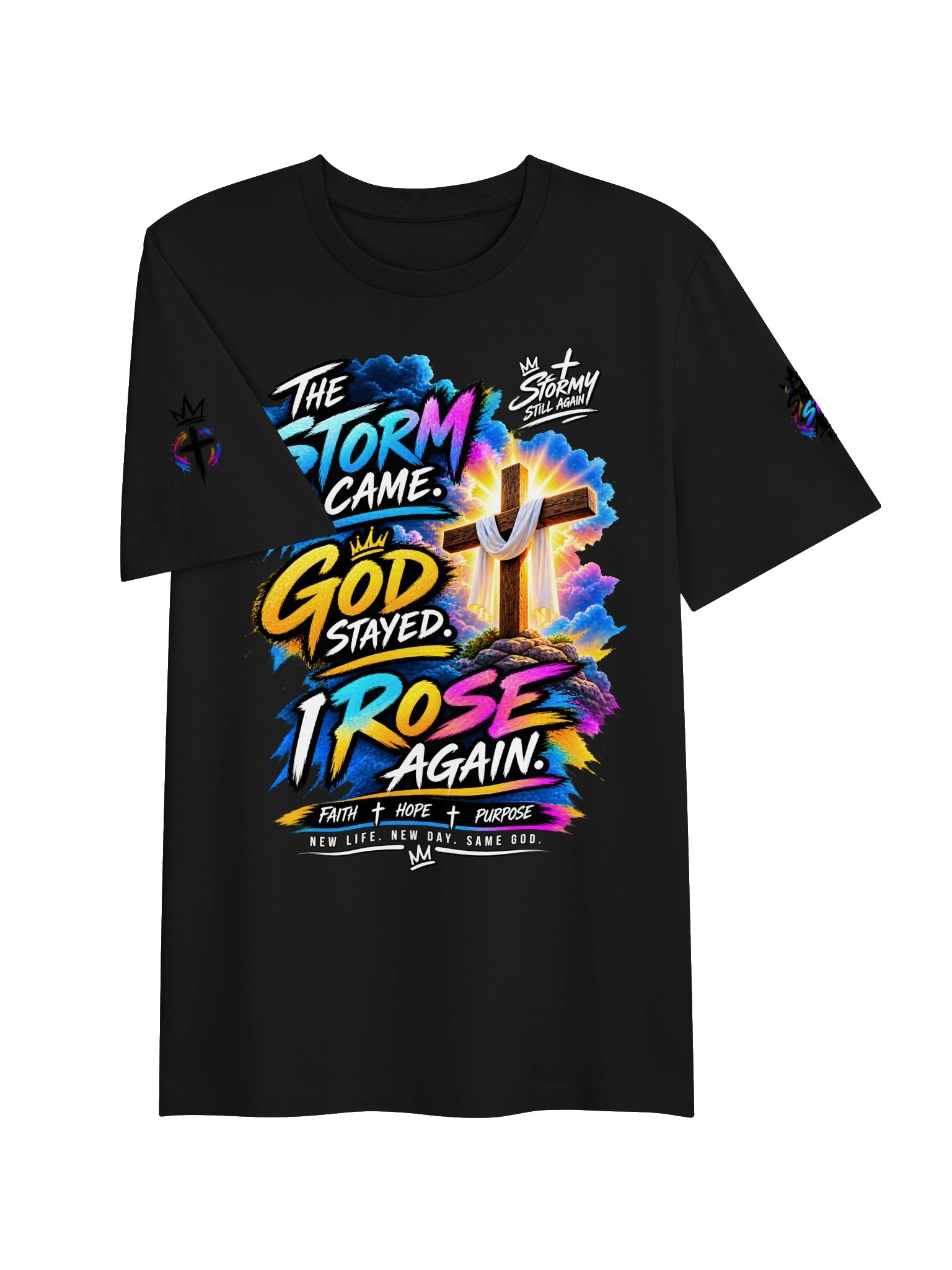 Storm Came, Faith Remained Premium Tee product image (3)