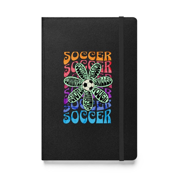 Flower Soccer Motivational Passion Hardcover Notebook product image (1)