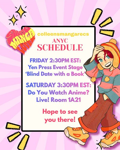 ANYC is next week and I'll be doing a few public appearances as a guest!! See you guys there!! #anyc