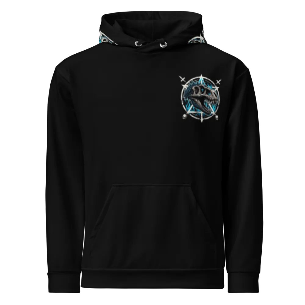 Rock Blue flame all over print hoodie product image (2)