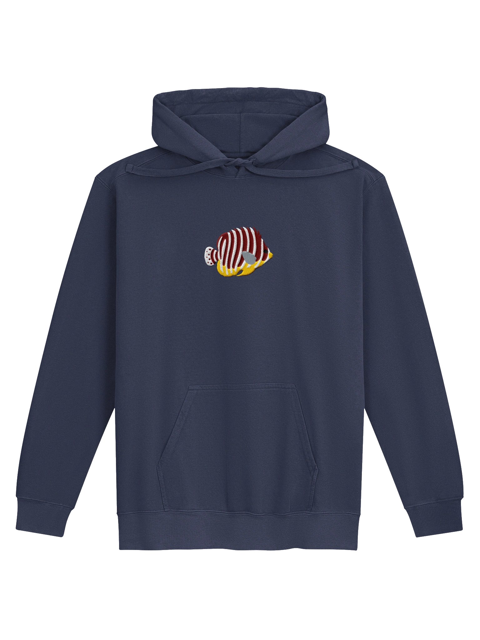 Multibarred Angelfish Embroidered Hoodie | Saltwater Reef Aquarium Fish & Ocean Lover Apparel product image (1)
