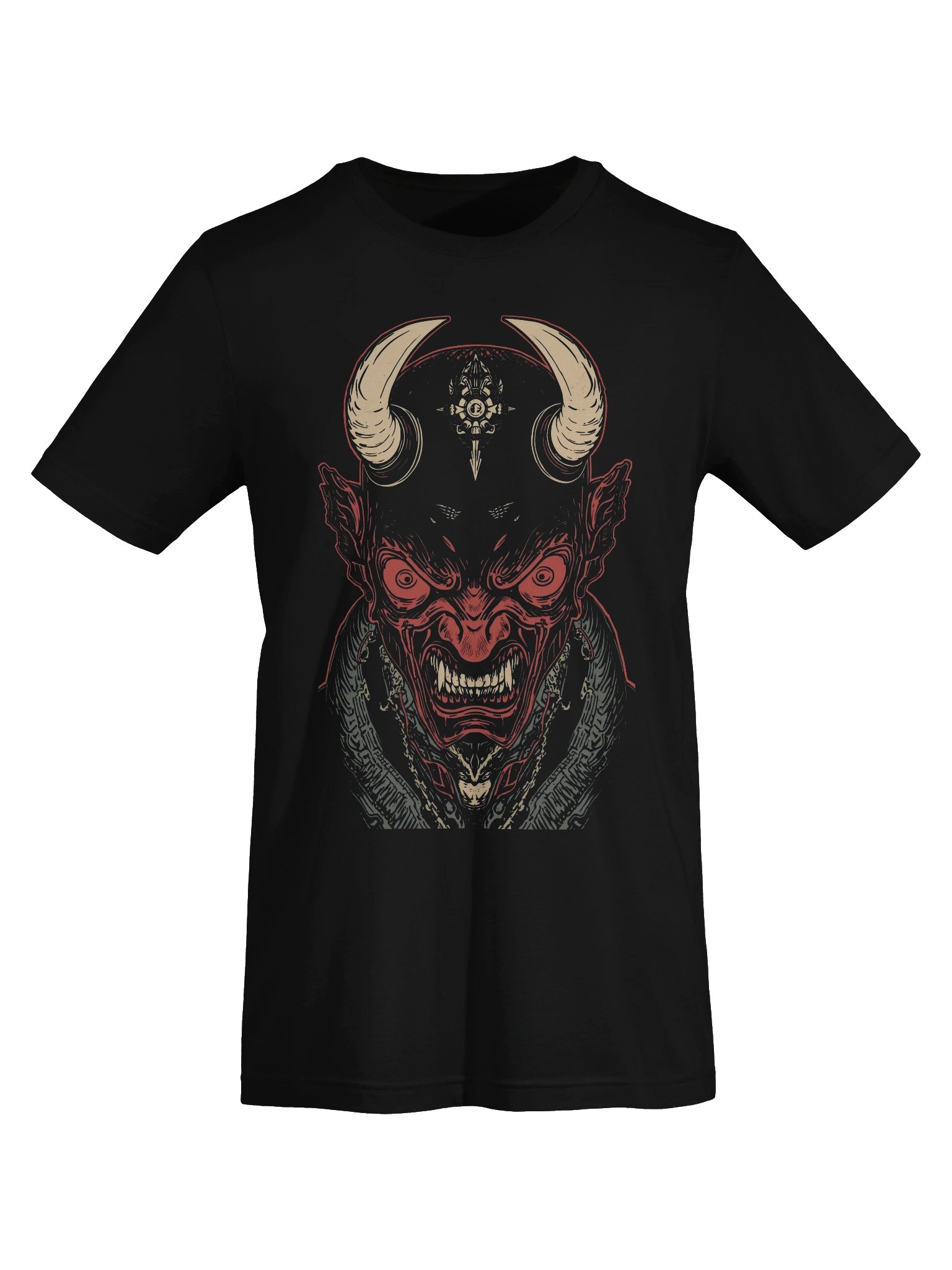 Crimson Oni Mask Lightweight T-Shirt product image (4)