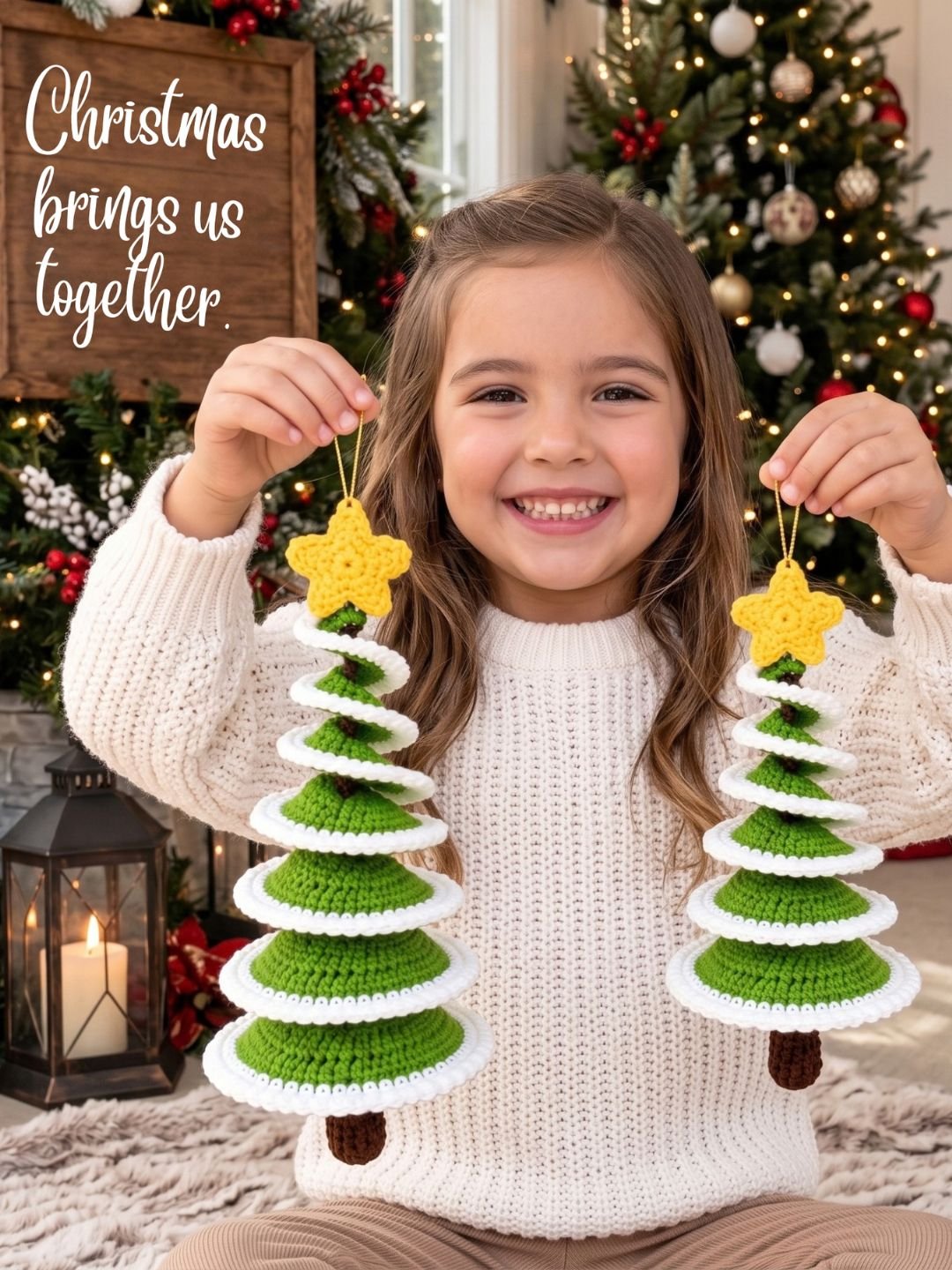 Crochet Christmas Tree Pattern PDF | Spiral Ruffle Christmas Tree | Beginner Crochet Pattern product image (4)