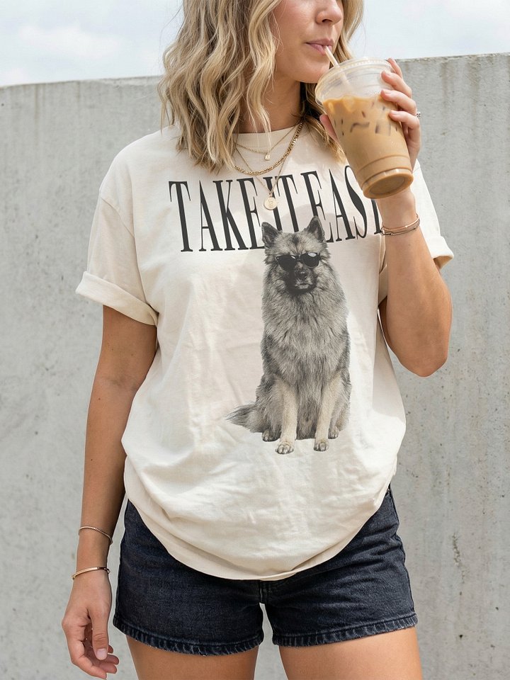 Take It Easy '90s Pop Vintage-Style T-Shirt for Keeshond Owners product image (2)