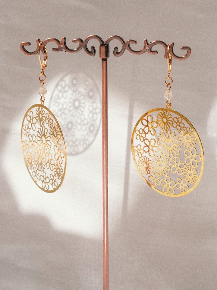Floral wheel - Citrine earrings 🌼 product image (1)