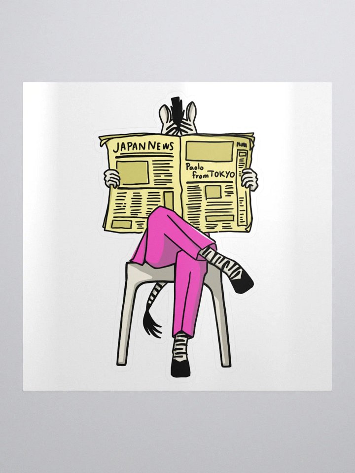 Newspaper Zebra Sticker product image (1)