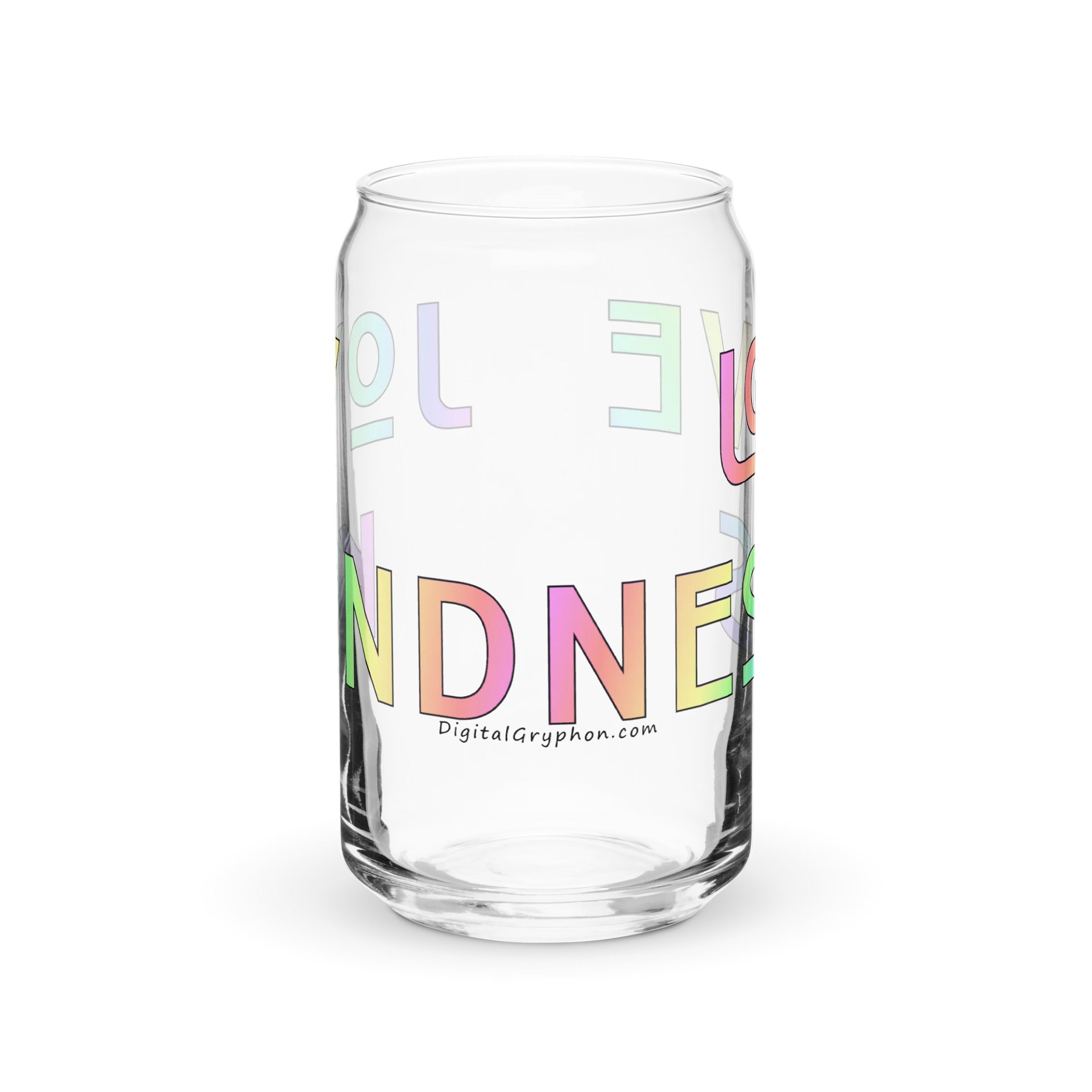 Joy Kindness Love Popcan Glass product image (1)