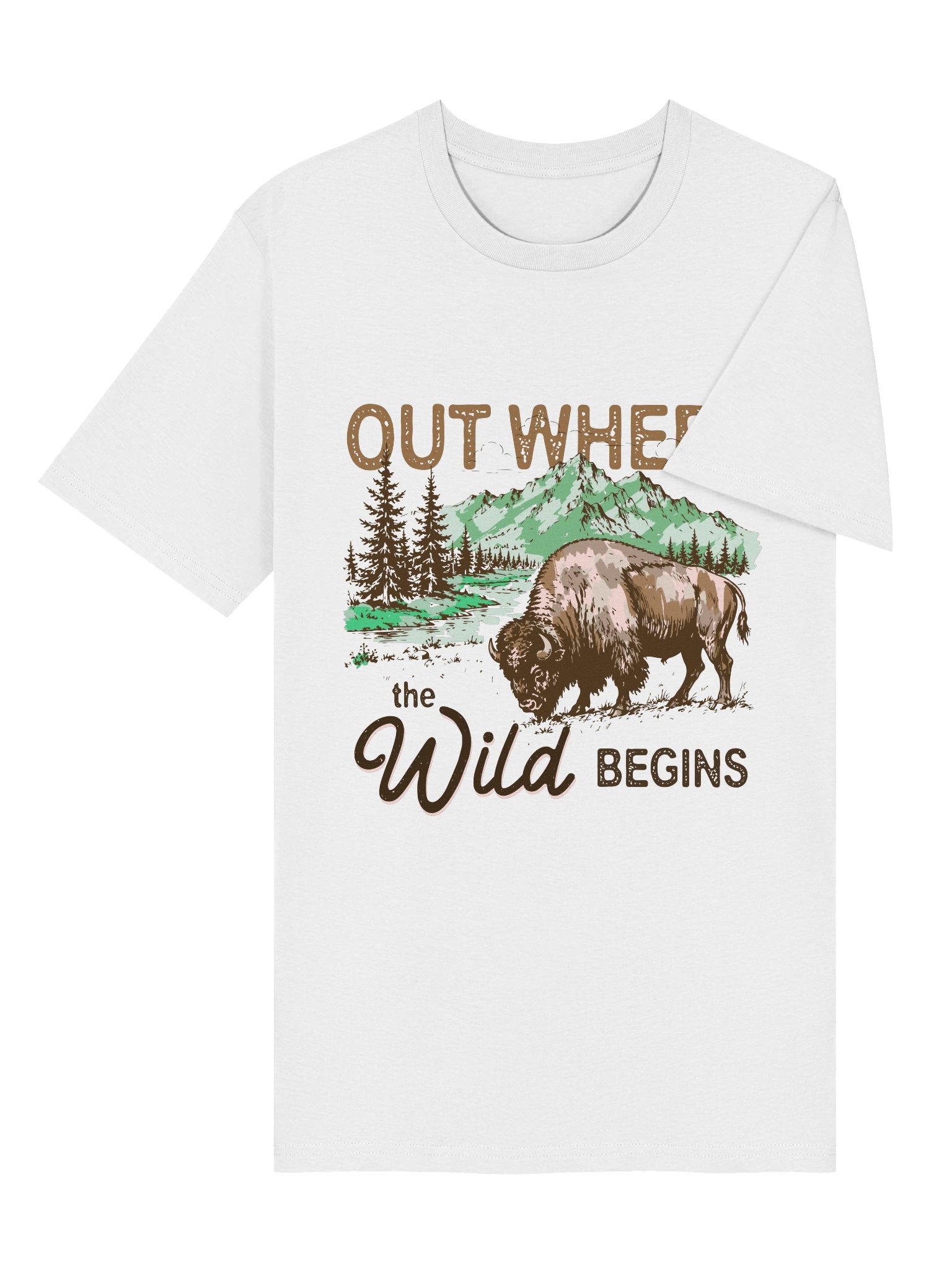 Out Where the Wild Begins Bison Tee product image (4)