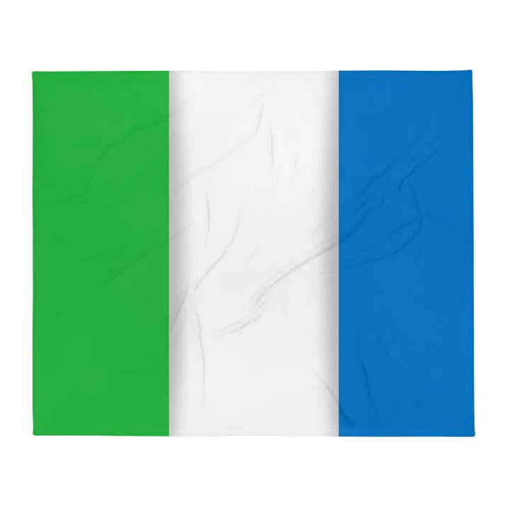 Green White Blue Flag Colored Throw Blanket product image (2)