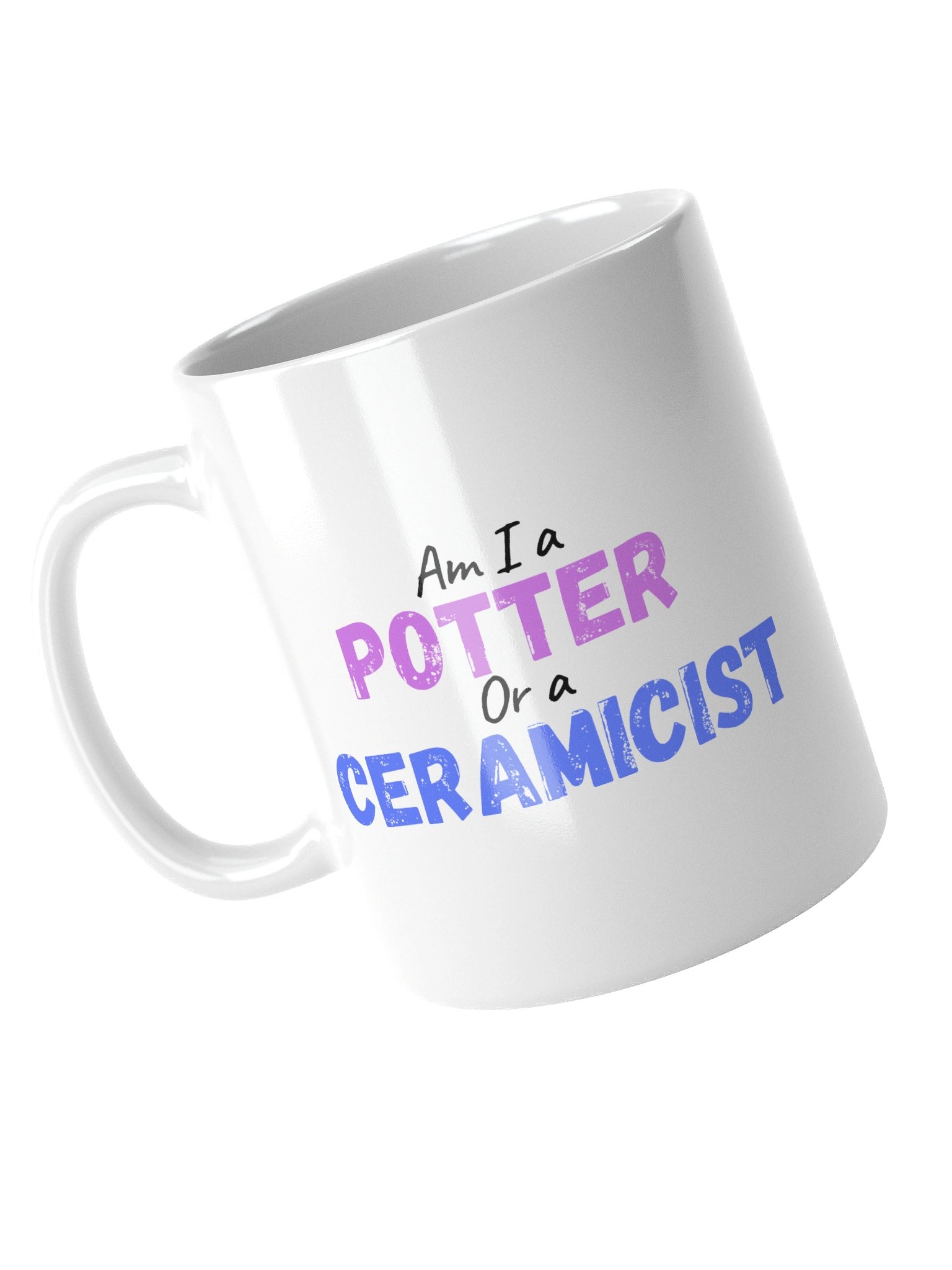 Am I a Potter or a Ceramicist White Glossy Mug product image (4)