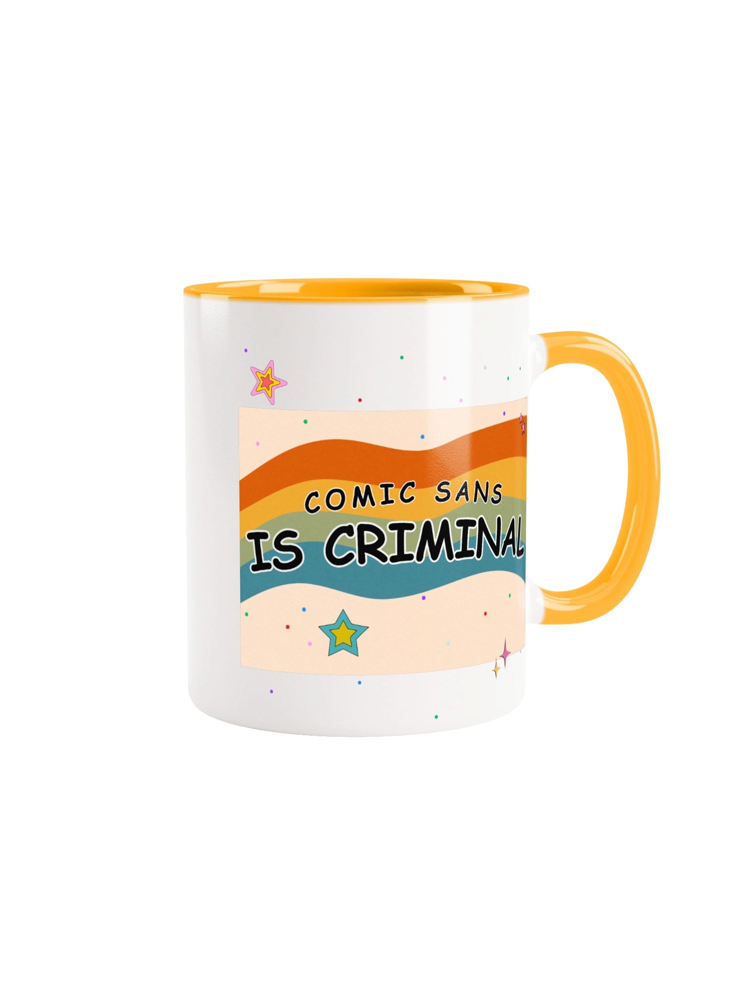 Comic Sans Is Criminal Rainbow Mug product image (1)
