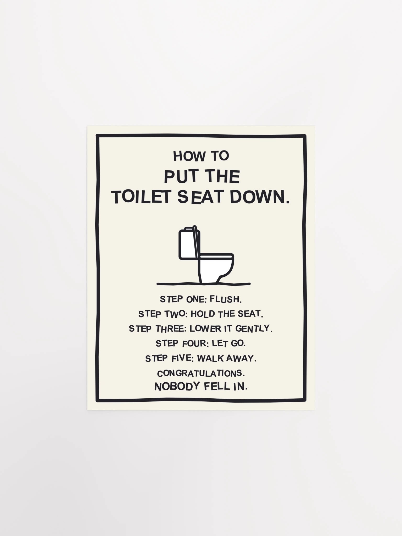 How to Put the Toilet Seat Down (Bathroom Sign) product image (25)