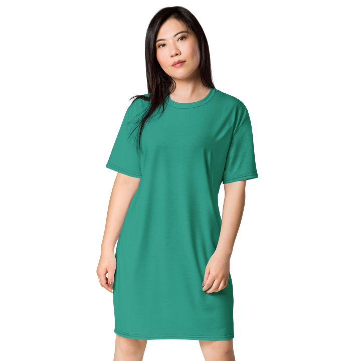 Oversized T-Shirt Dress - Serene Niagara, Sizes 2XS-6XL product image (1)