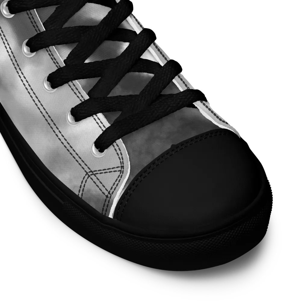 Diamond Cross Black Watercolor High Tops - Black Soles product image (9)