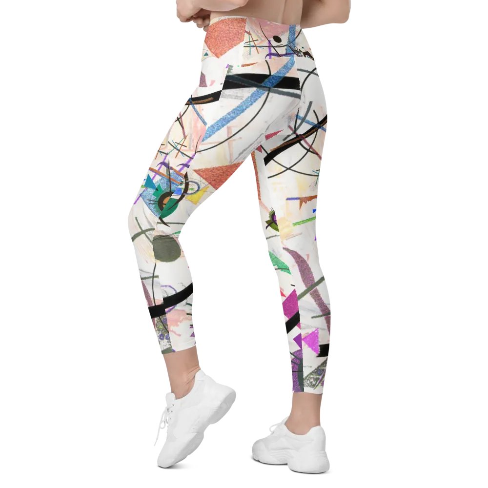 Abstract Lithographic Pattern Design Leggings with pockets - V2 product image (9)