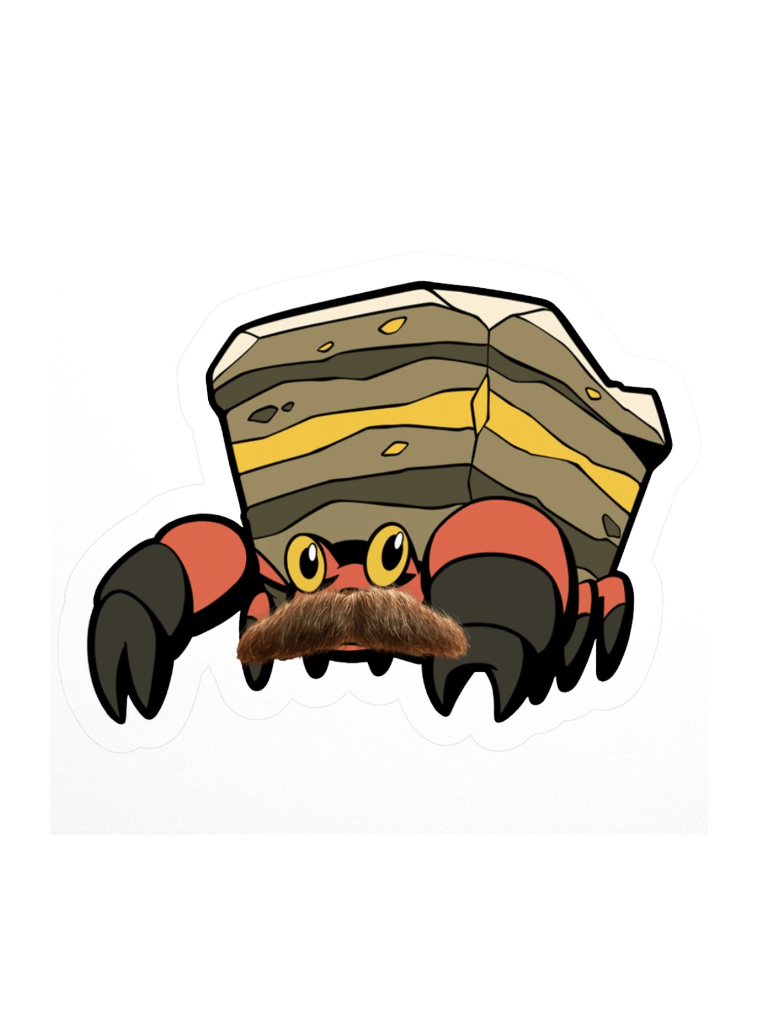 Moustached Crab Sticker product image (2)