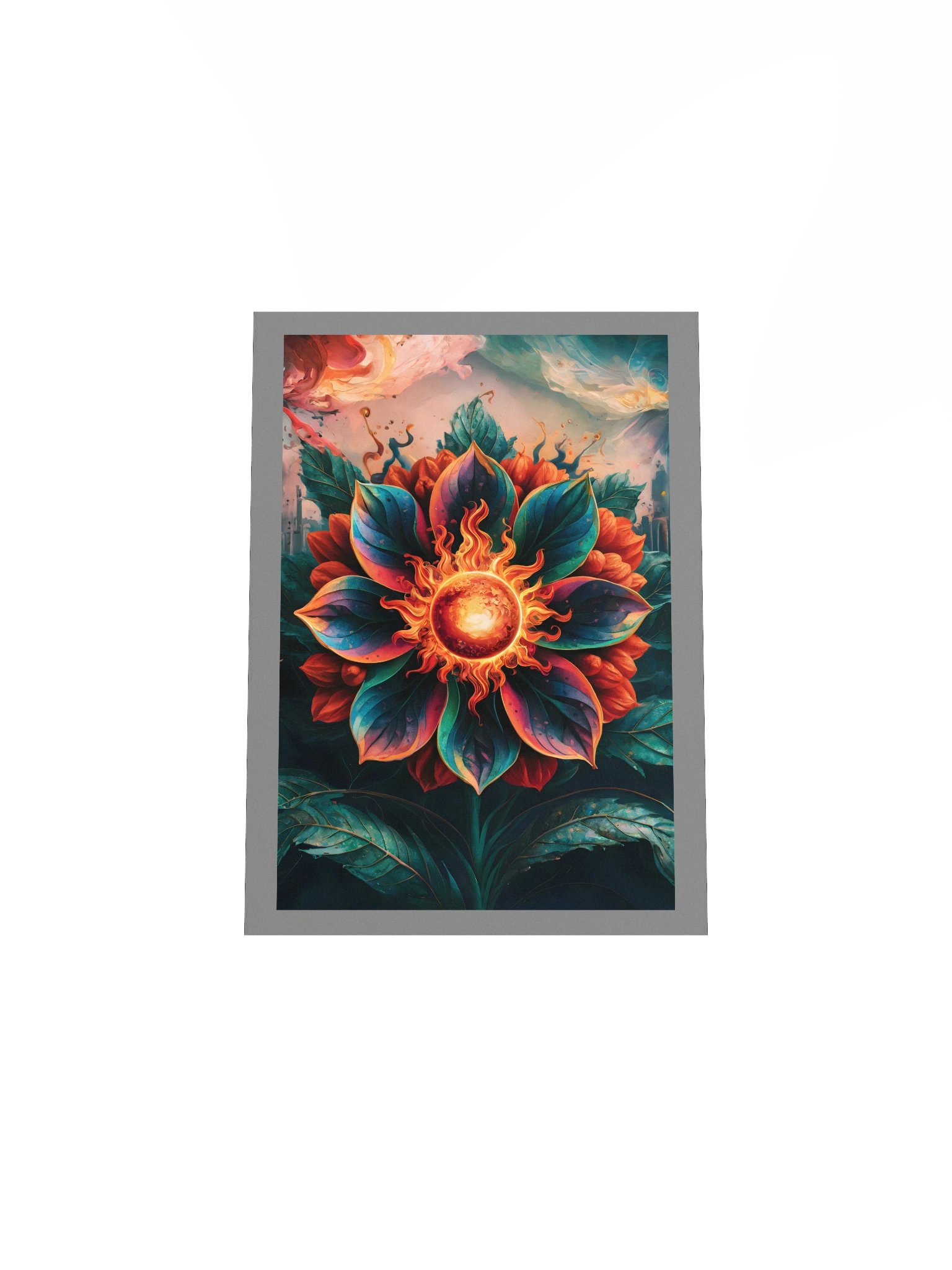 Stellar Sunflower Poster – Surreal Cosmic Bloom Wall Art product image (5)