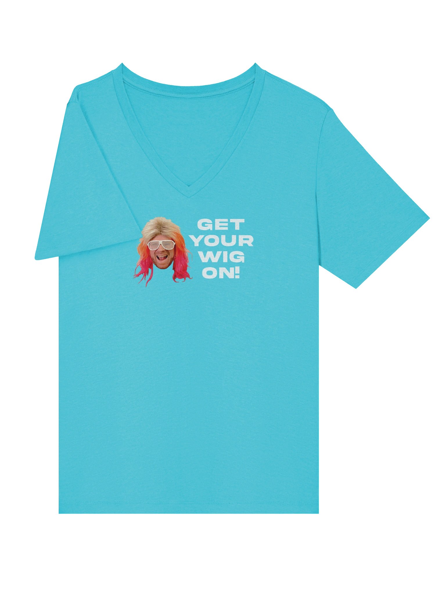 Get Your Wig On! Women's Ketchup Wig V-Neck product image (5)
