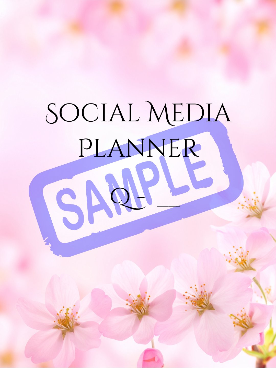 Cherry Blossom Social Media Planner - A5 product image (2)