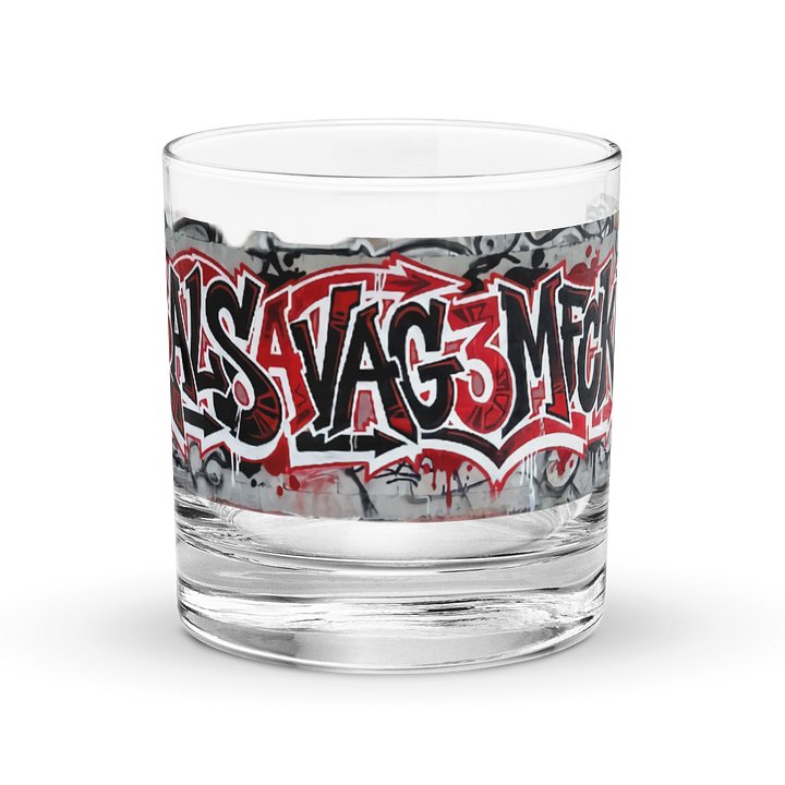 R3ALSAVAG3MFCKRS Graffiti Rocks Glass product image (1)