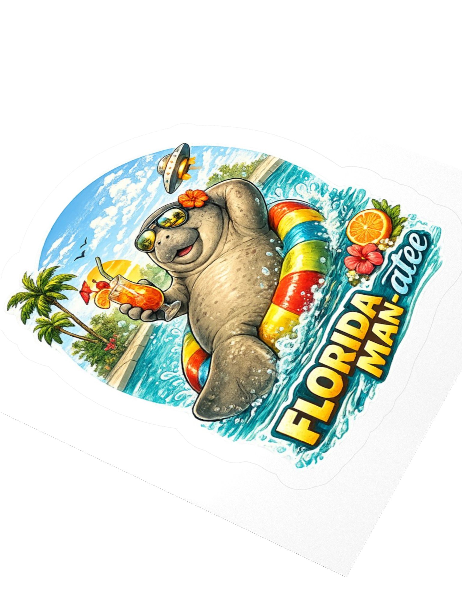 Florida Man-atee Sticker product image (10)