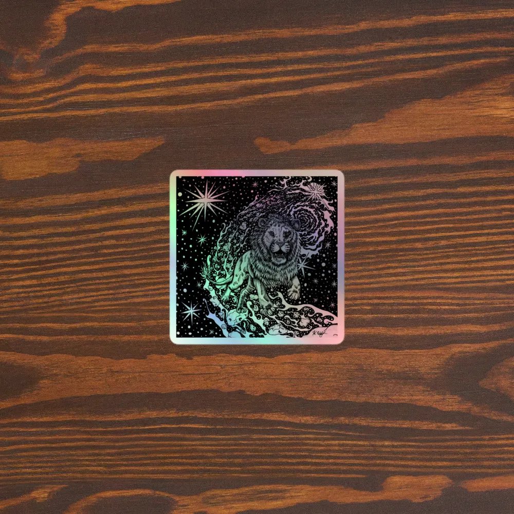 Leo Zodiac, Holographic Sticker Sheet product image (3)
