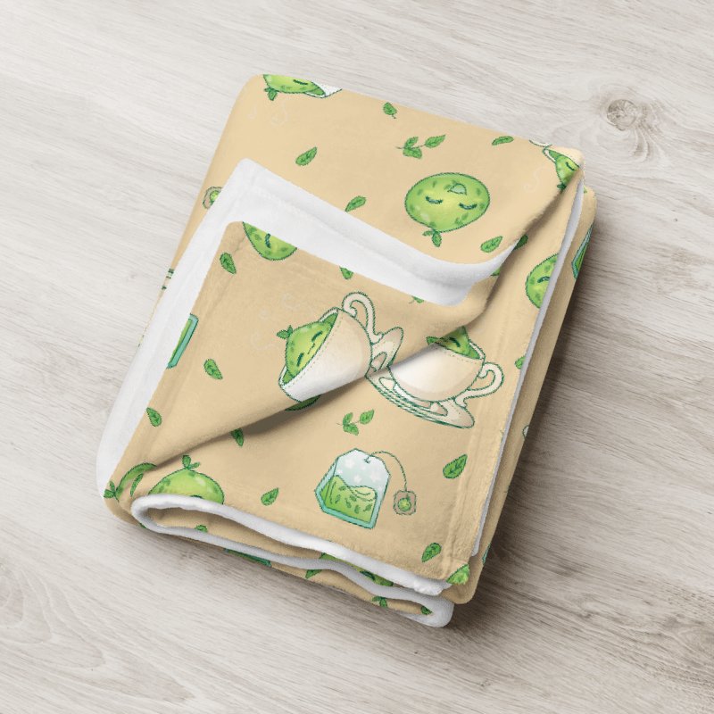 Green Tea Slime Throw Blanket Gold product image (2)