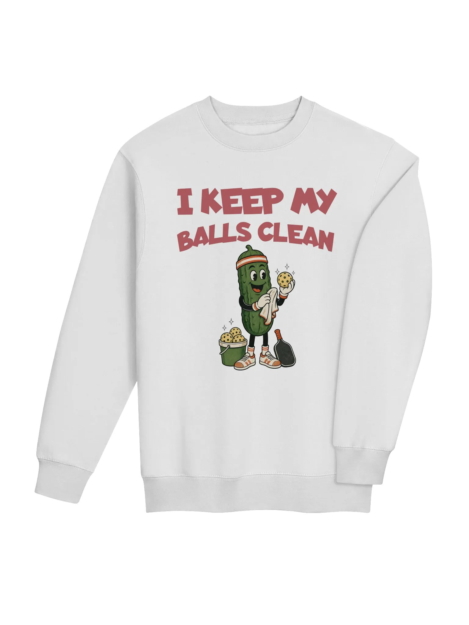 I Keep My Balls Clean Funny Pickleball Sweatshirt – Gift for Pickleball Enthusiasts product image (6)