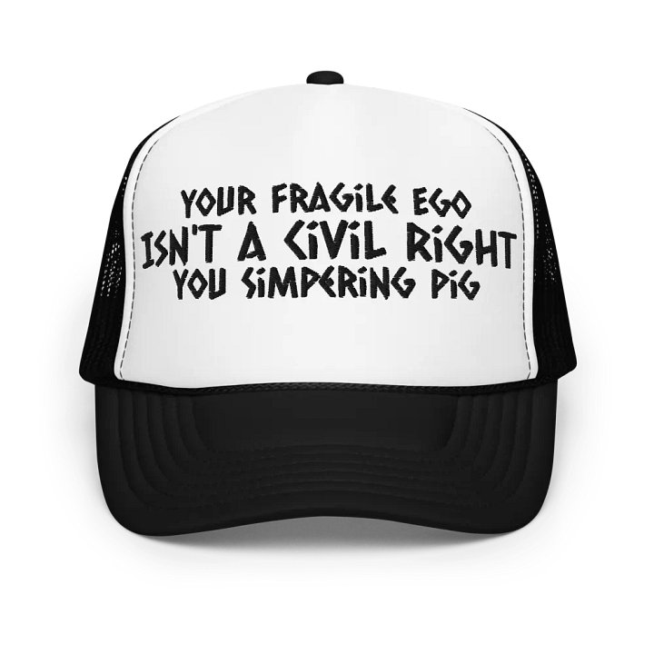 Hands Off DEIA, Your Fragile Ego (words only), Embroidered Trucker Hat product image (1)