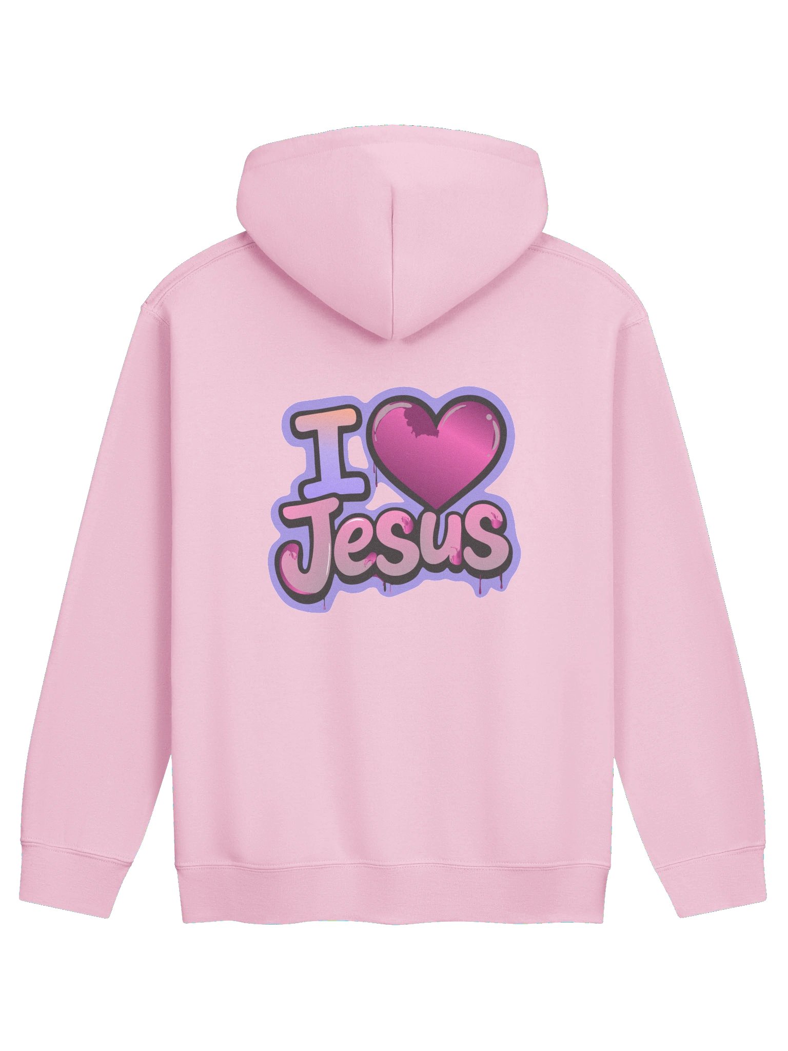I Love Jesus Pink Graffiti Hoodie product image (3)