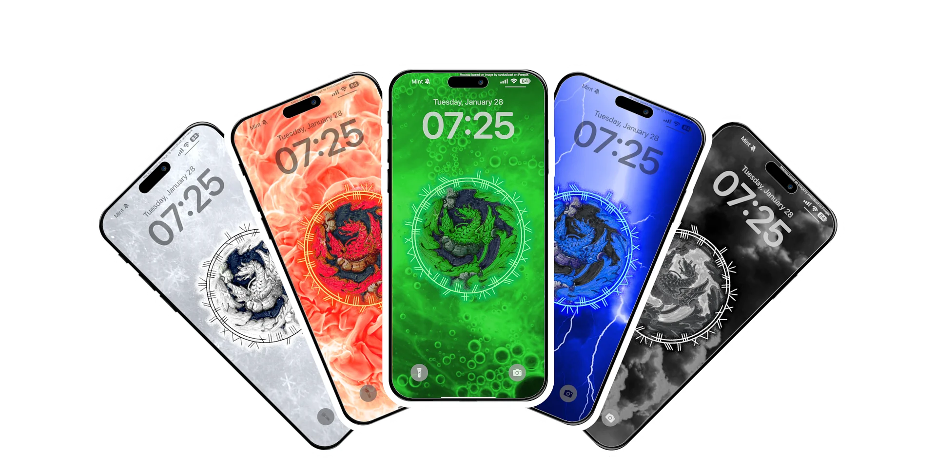 Chromatic Dragons Phone Wallpaper Pack product image (1)