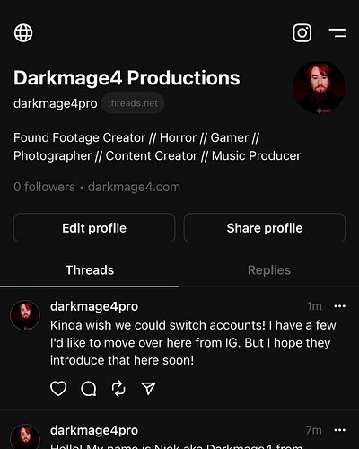 I’m on threads! So join me!