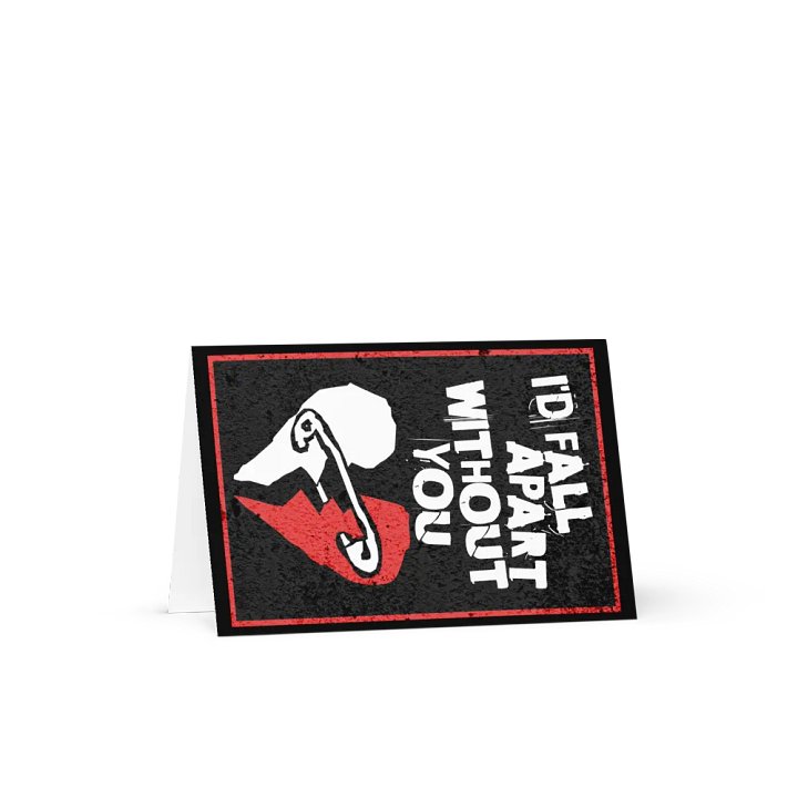 Punk VDay Card - I'd Fall Apart Greeting Card product image (1)