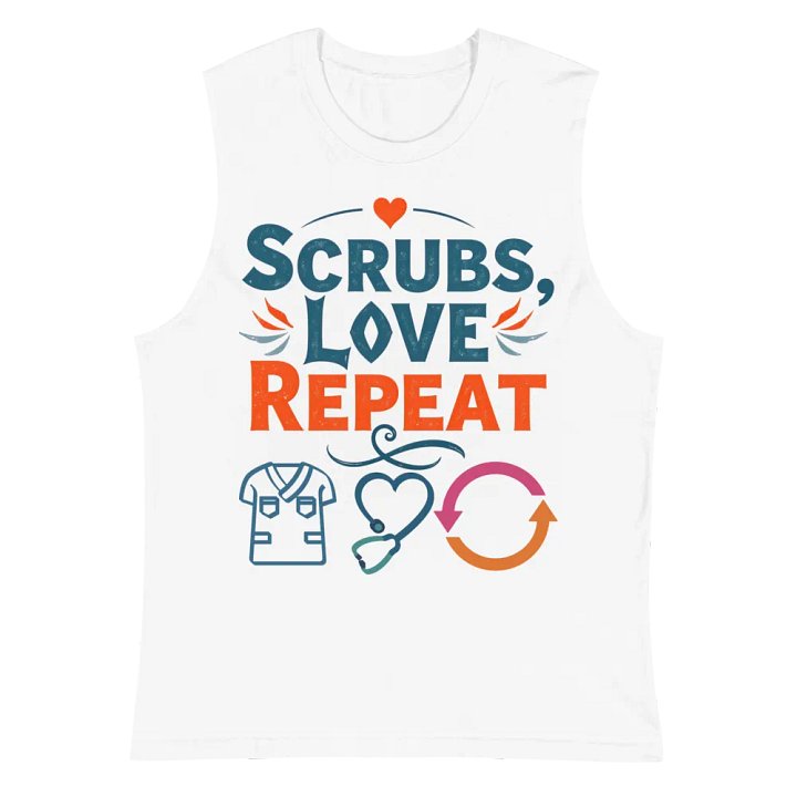 Heartfelt Scrubs Muscle Tank product image (6)