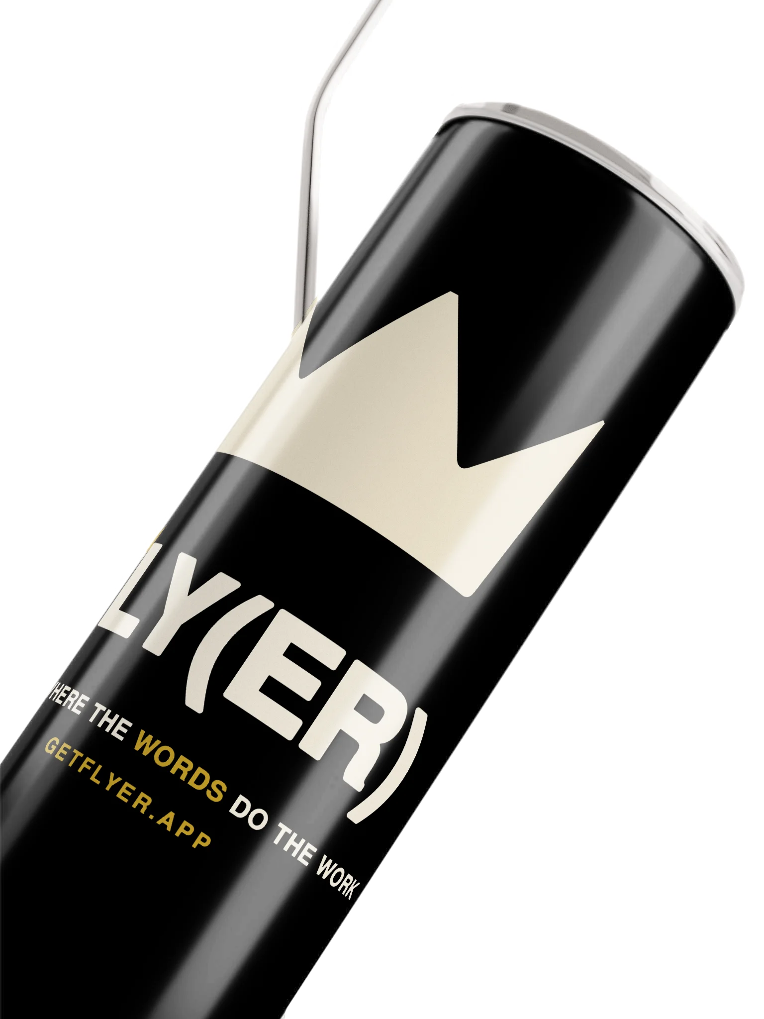 The Flyer Tumbler — Black & Cream product image (4)