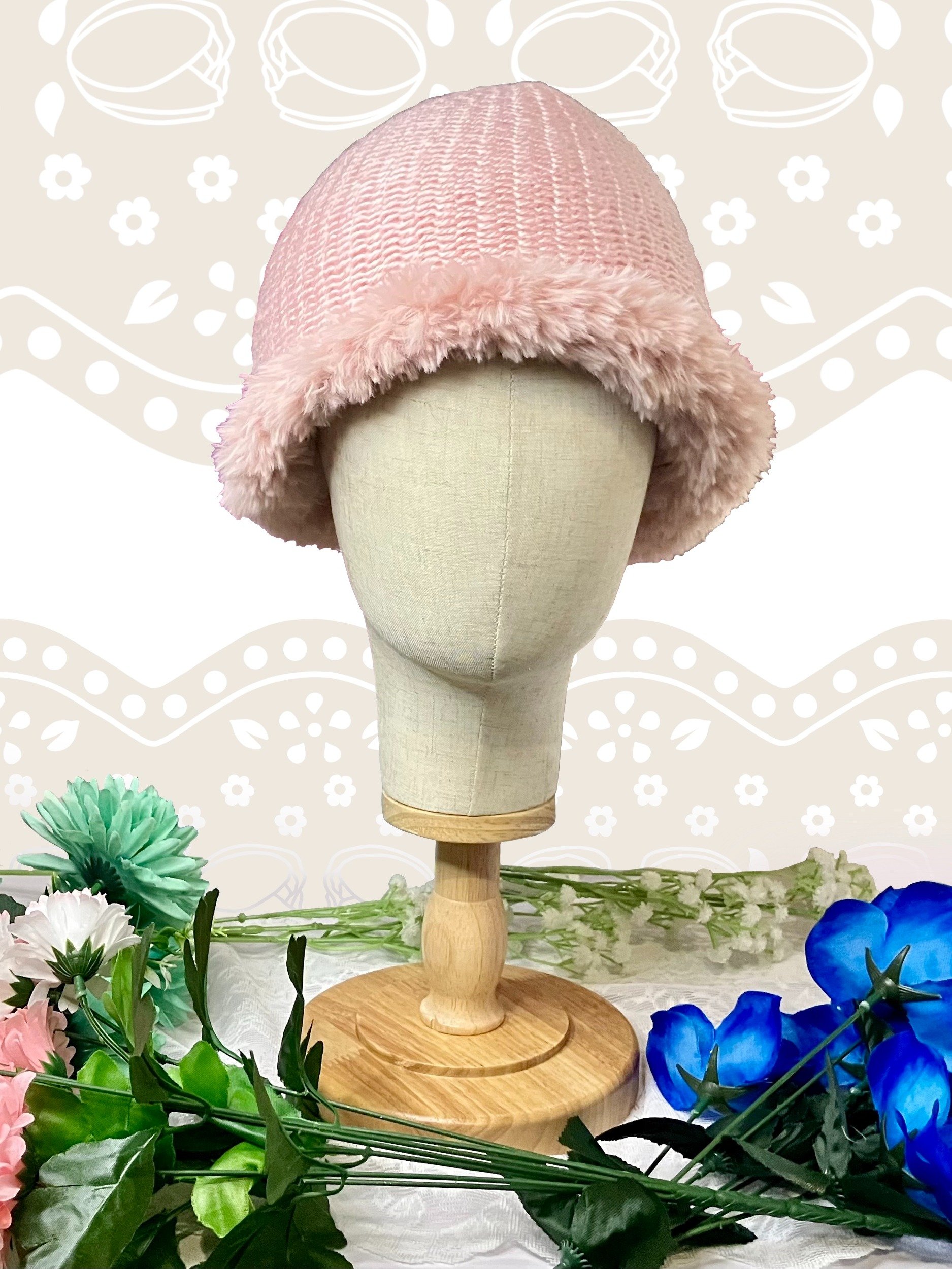 Faux Fur Pink Beanie product image (3)