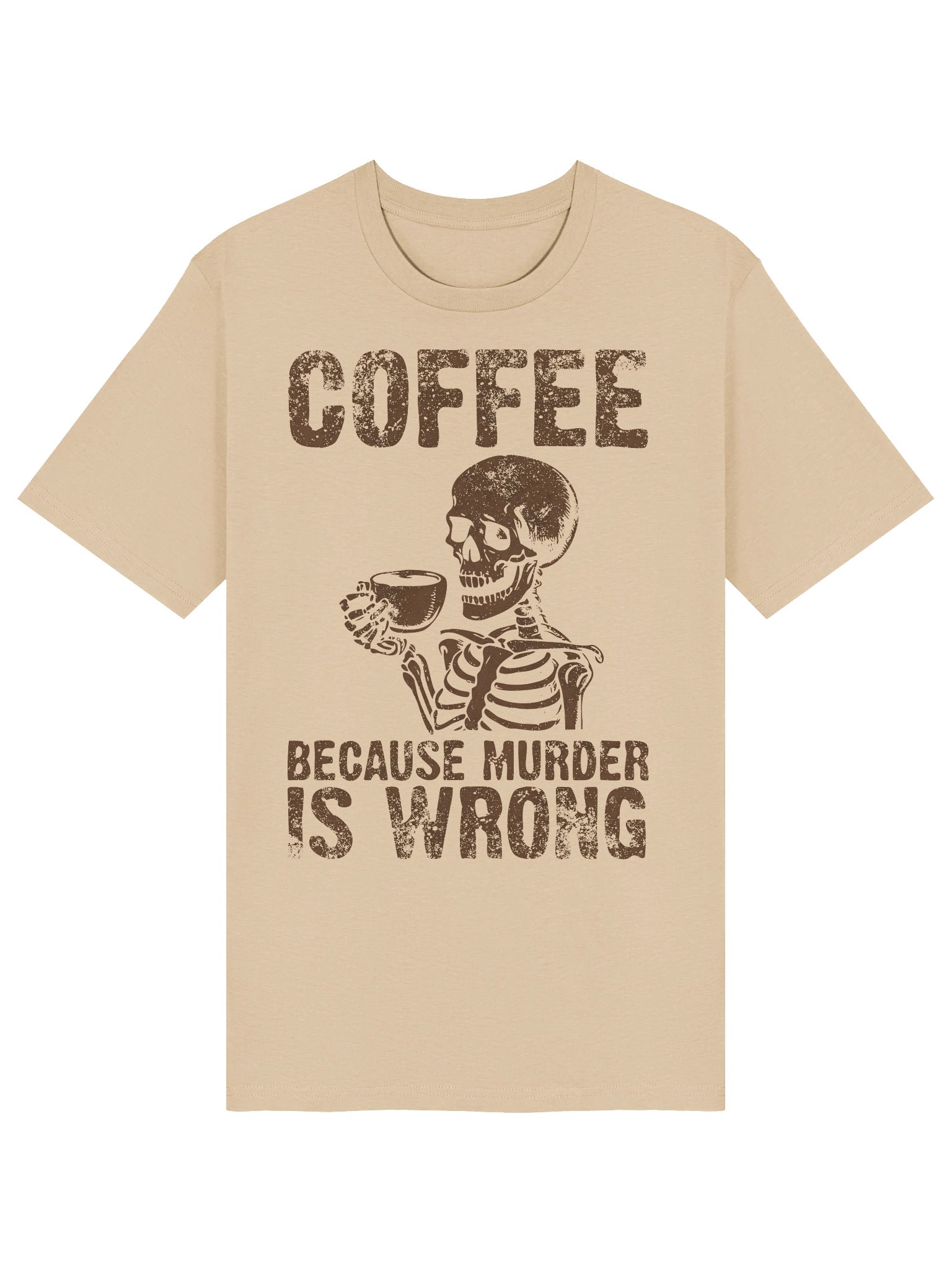 Coffee Because Murder is Wrong – Funny Coffee Design -Organic Tee product image (4)