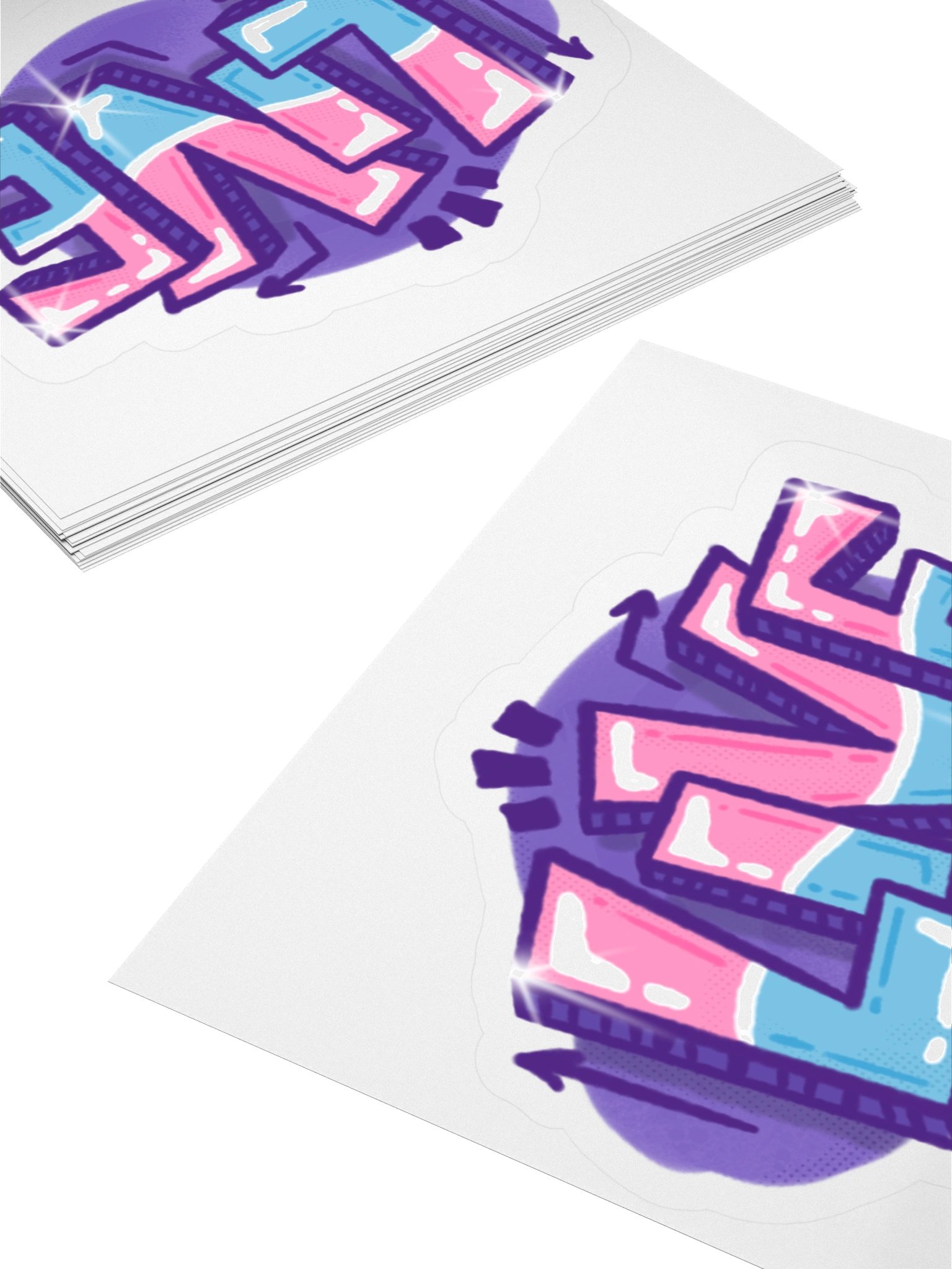 "LIVE" - Kawaiifiti Style - Kiss Cut Sticker product image (4)