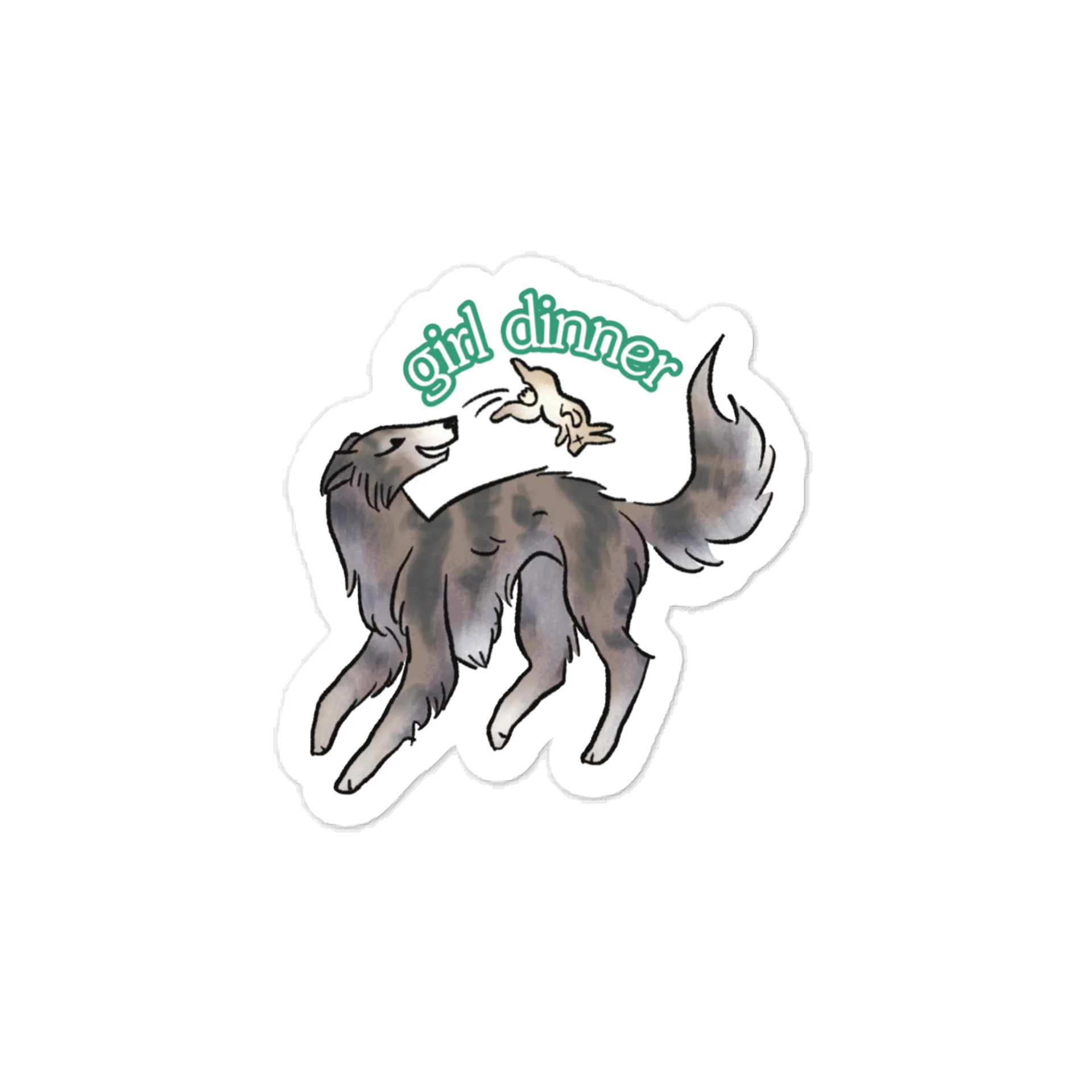 Girl Dinner Sticker - Blue Brindle product image (1)