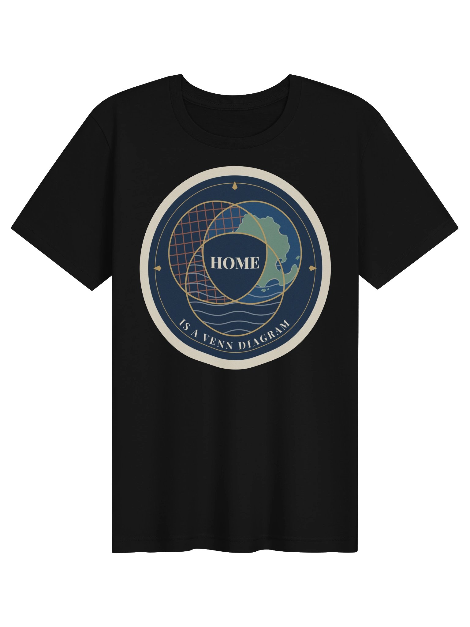 Home Is a Venn Diagram Tee (Navy Badge) product image (3)